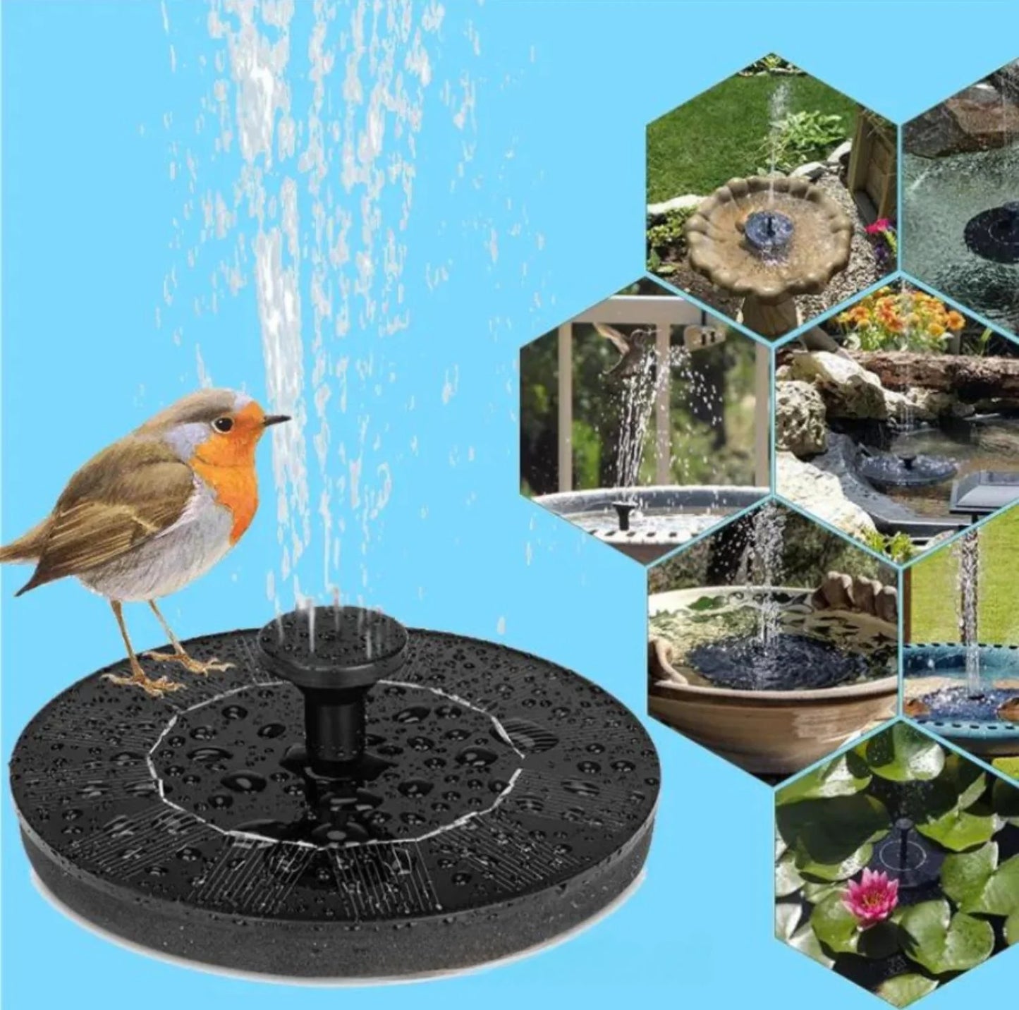 Miljøvenlig fontæne til damme og vandløb med vores Solar Oasis™