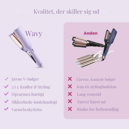 Wavy Krøllejern - Strandlook + Gratis Hårklips