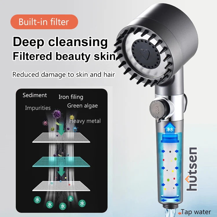 Borhe® Bruser - 4 i 1 Massage og Hudpleje Multifunktionel Brusehoved